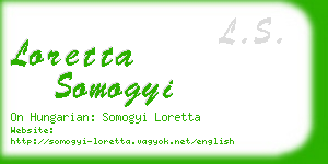 loretta somogyi business card